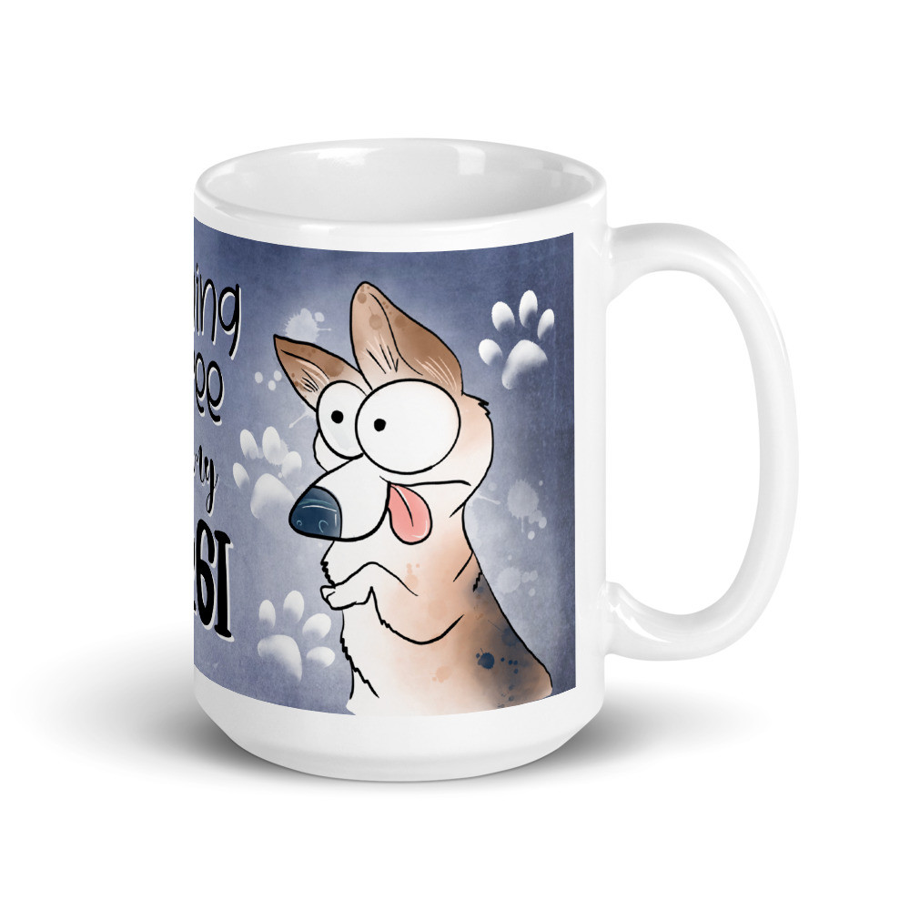 Funny Dog_1 White Glossy Mug