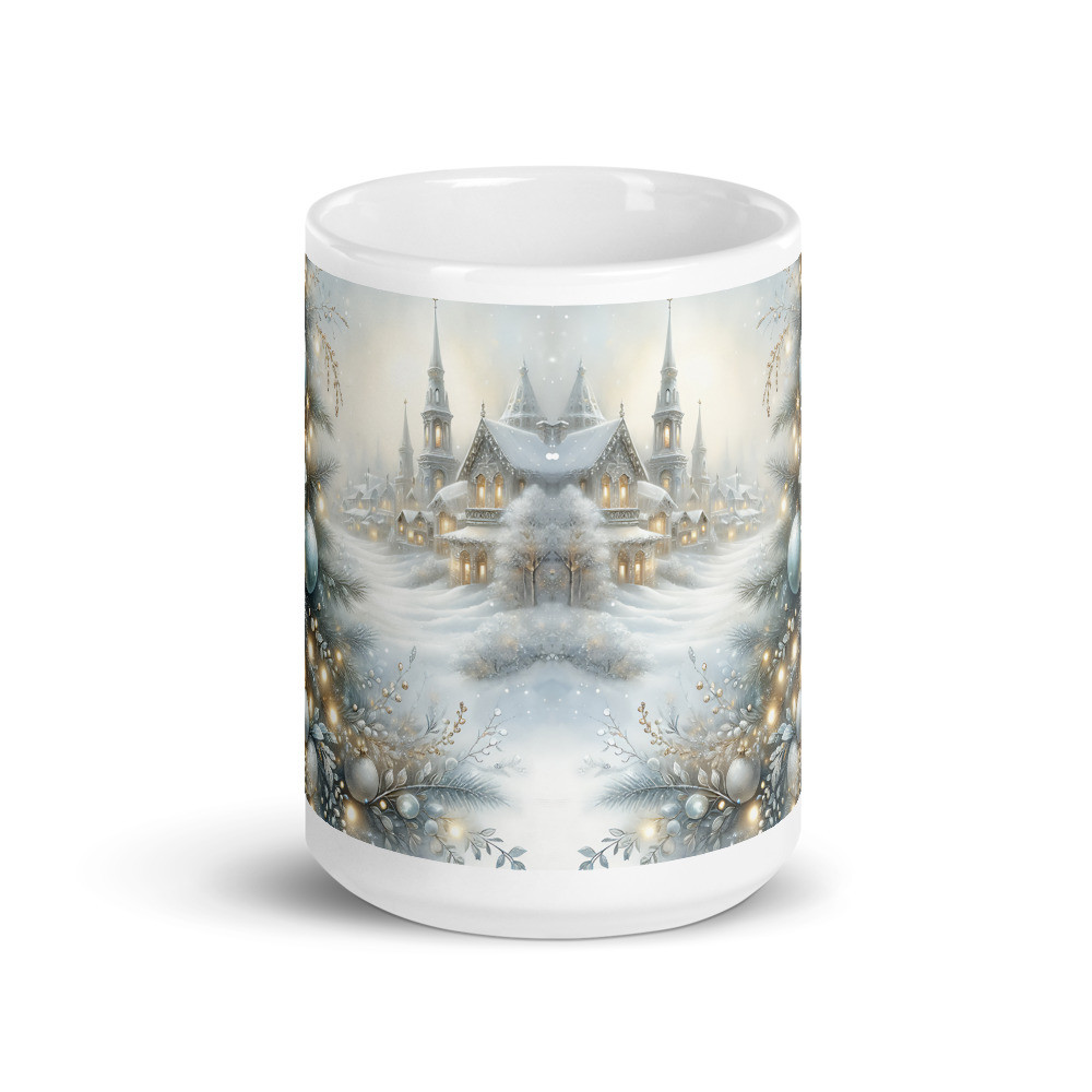 Vintage Christmas_1 White Glossy Mug