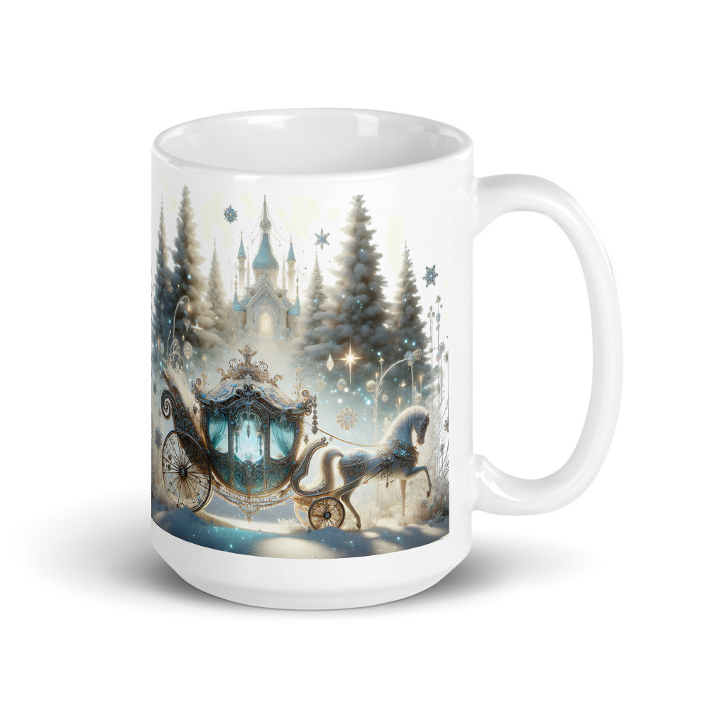 Vintage Christmas_2 White Glossy Mug