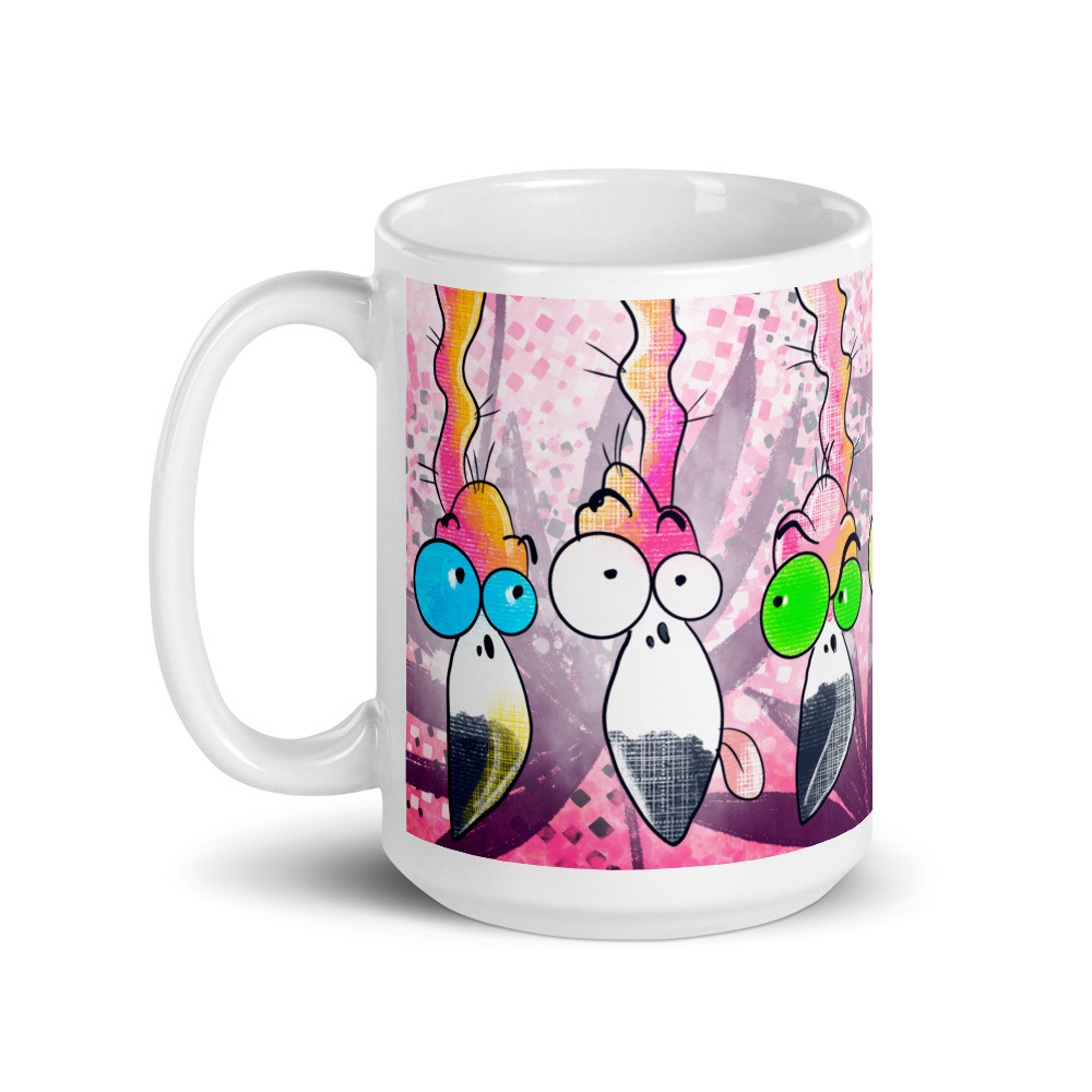 Funny Flamingo_1 White Glossy Mug