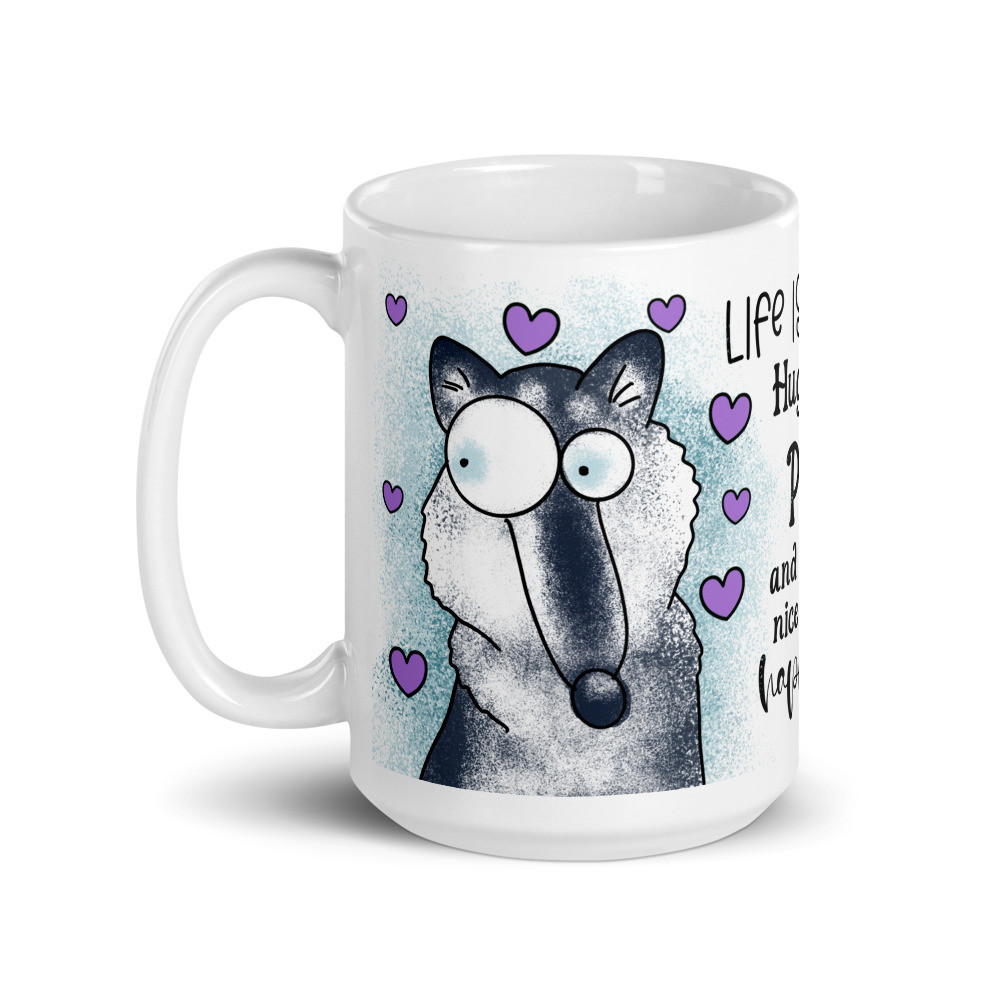 Wolfdog White Glossy Mug
