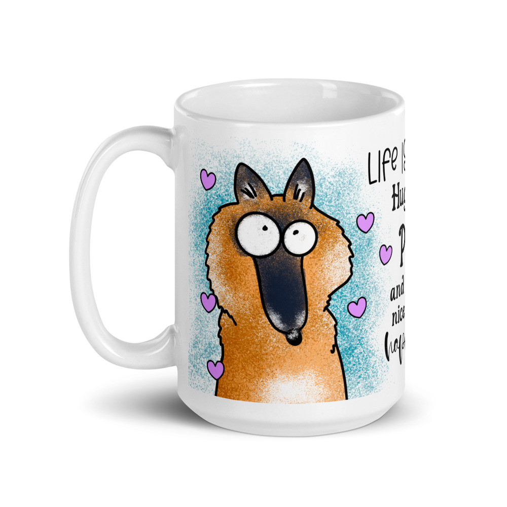 Tervueren White Glossy Mug