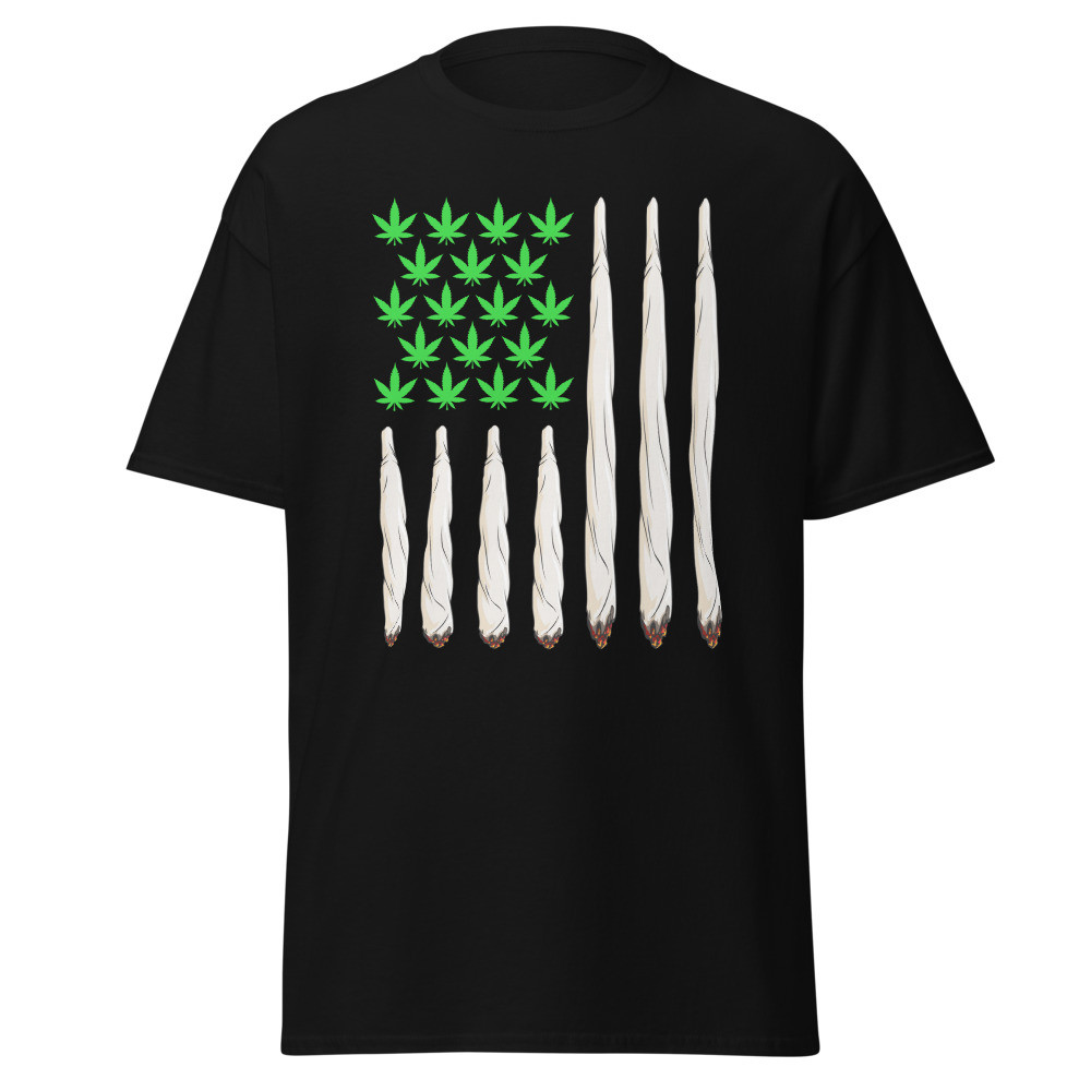 Weed American Flag Unisex Classic Tee