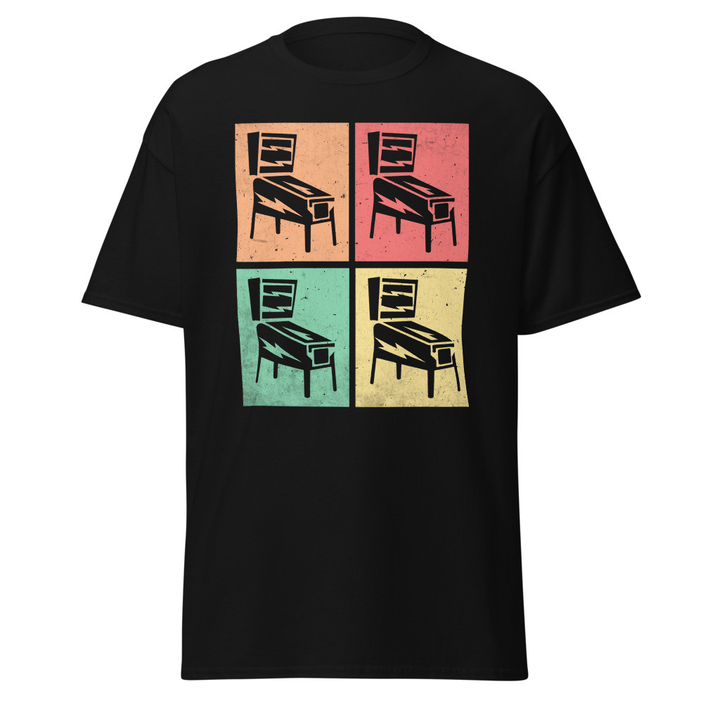 Pinball 4 Color Retro Unisex Classic Tee