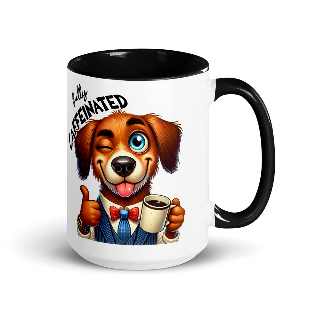 Before Coffee Dog Mug with Color Inside