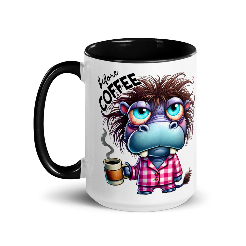 Before Coffee Hipo Mug with Color Inside