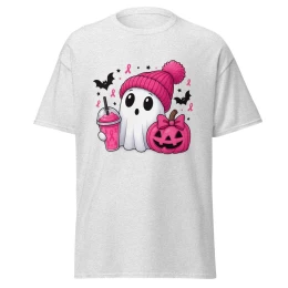 Spooky Ghost Breast Cancer Unisex Classic Tee