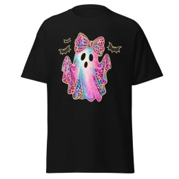 Glitter Leopard Halloween Ghost Unisex Classic Tee