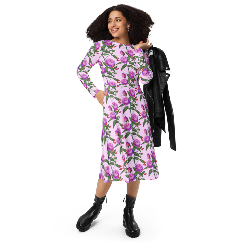 RB long sleeve midi dress