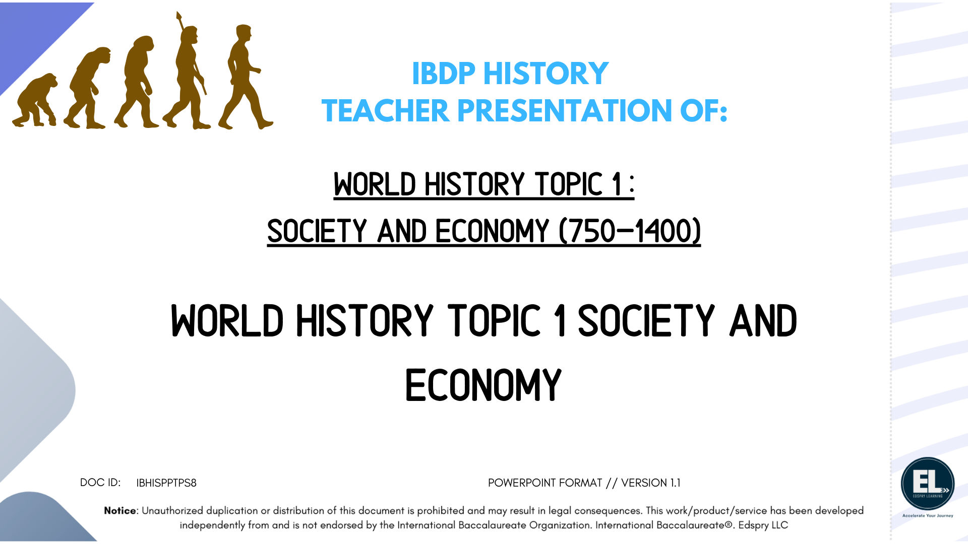 HIST World History Topic 1 Society and Economy - Powerpoint