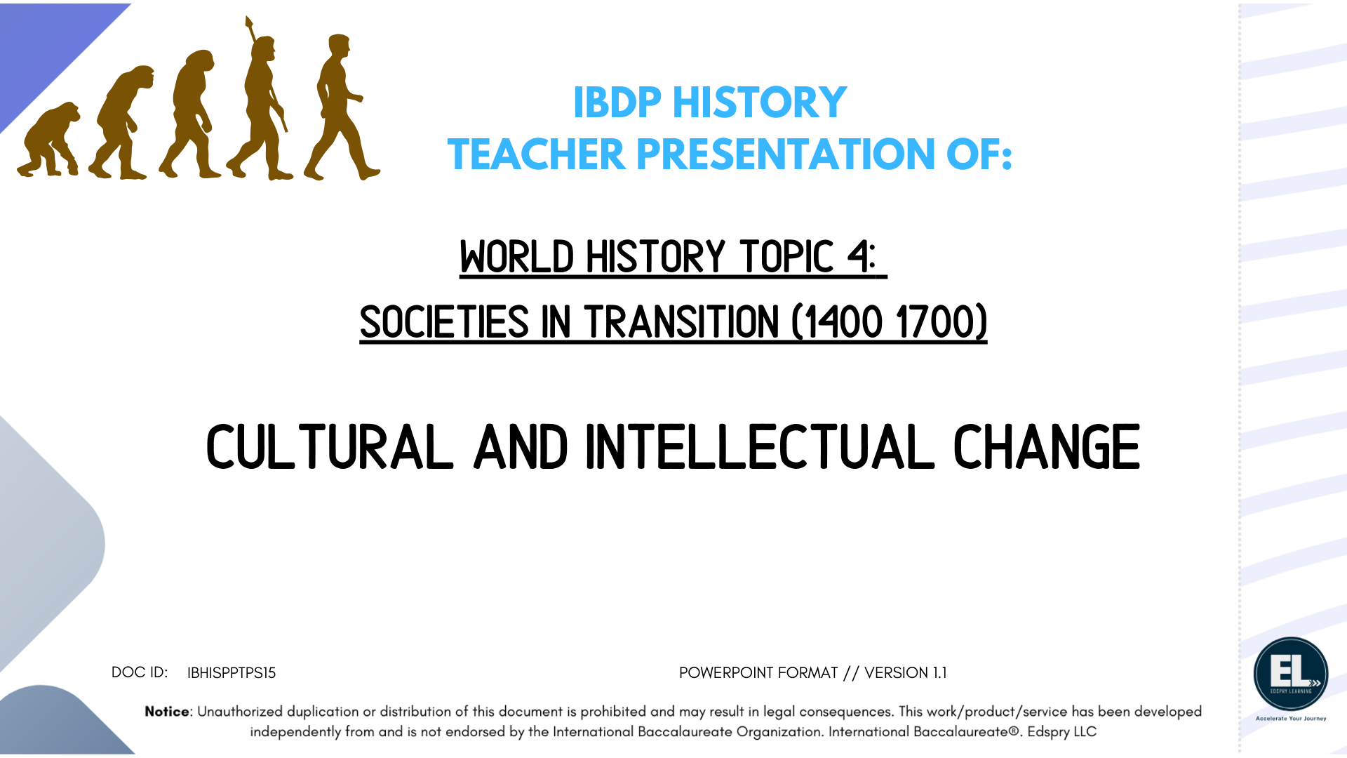 HIST Cultural and Intellectual Change 1400-1700 - Powerpoint