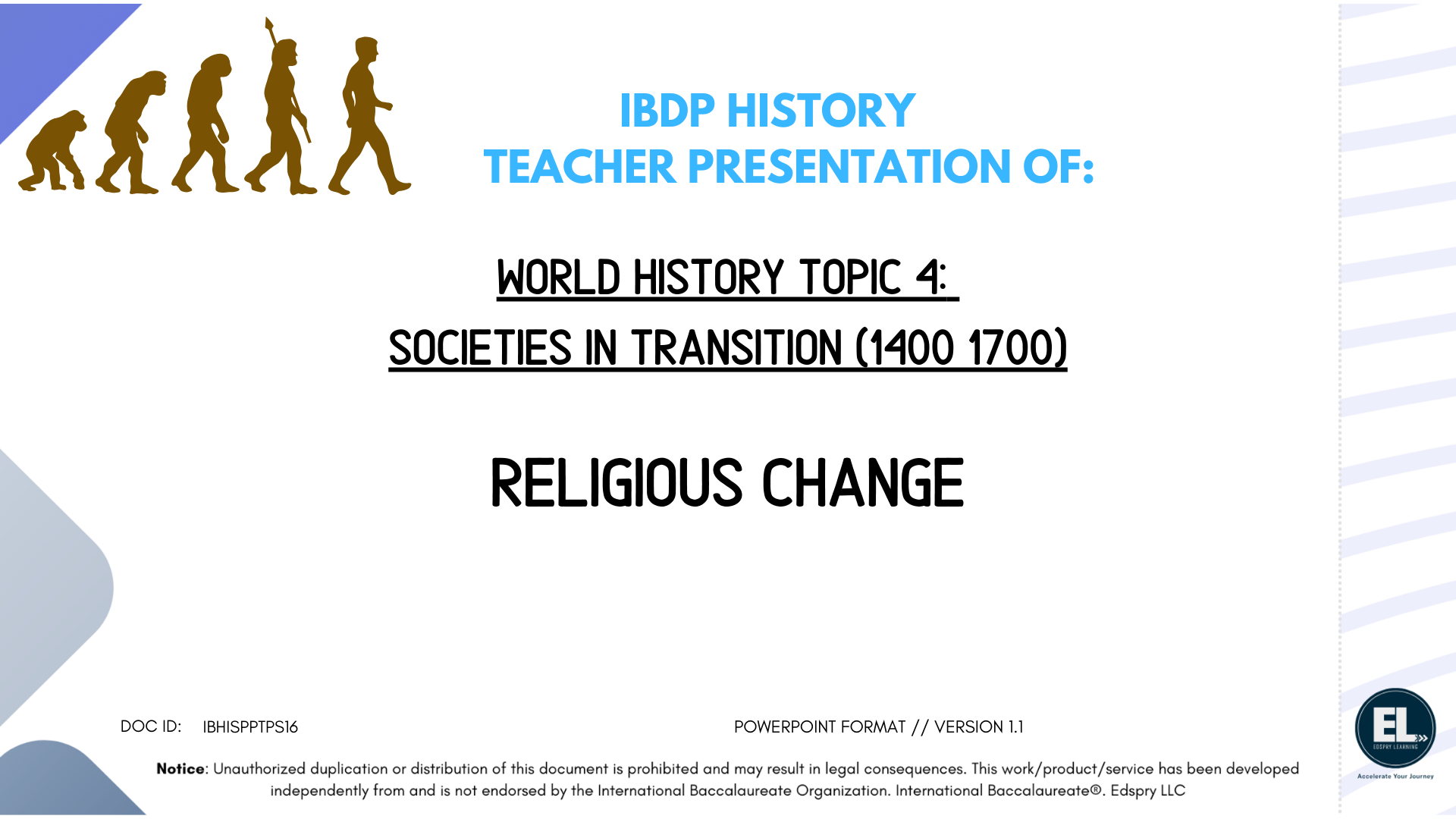 HIST Religious Change 1400 - 1700 - Powerpoint