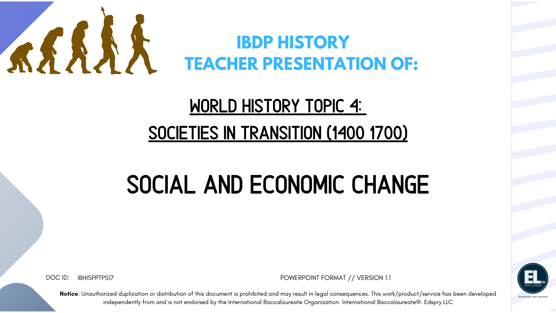 HIST Social and Economic Change 1400 - 1700 - Powerpoint