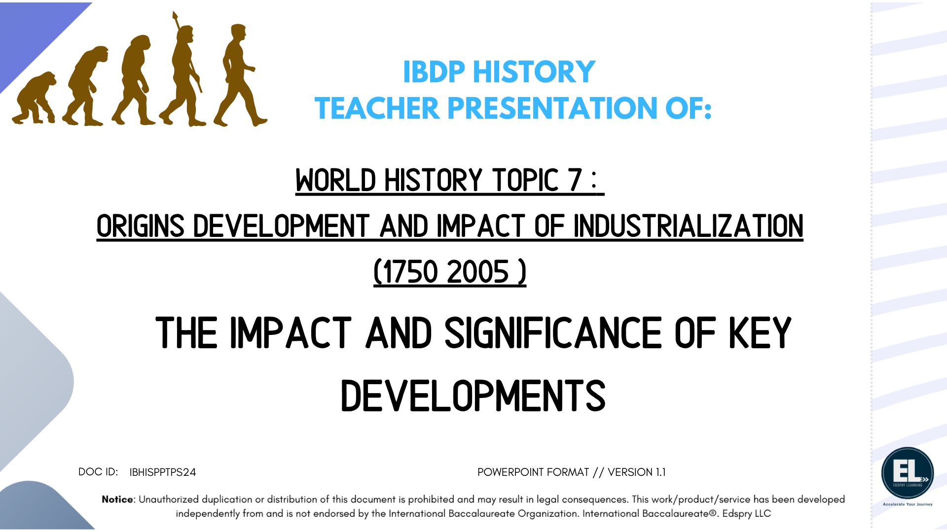 HIST The impact and significance of key developments - Powerpoint