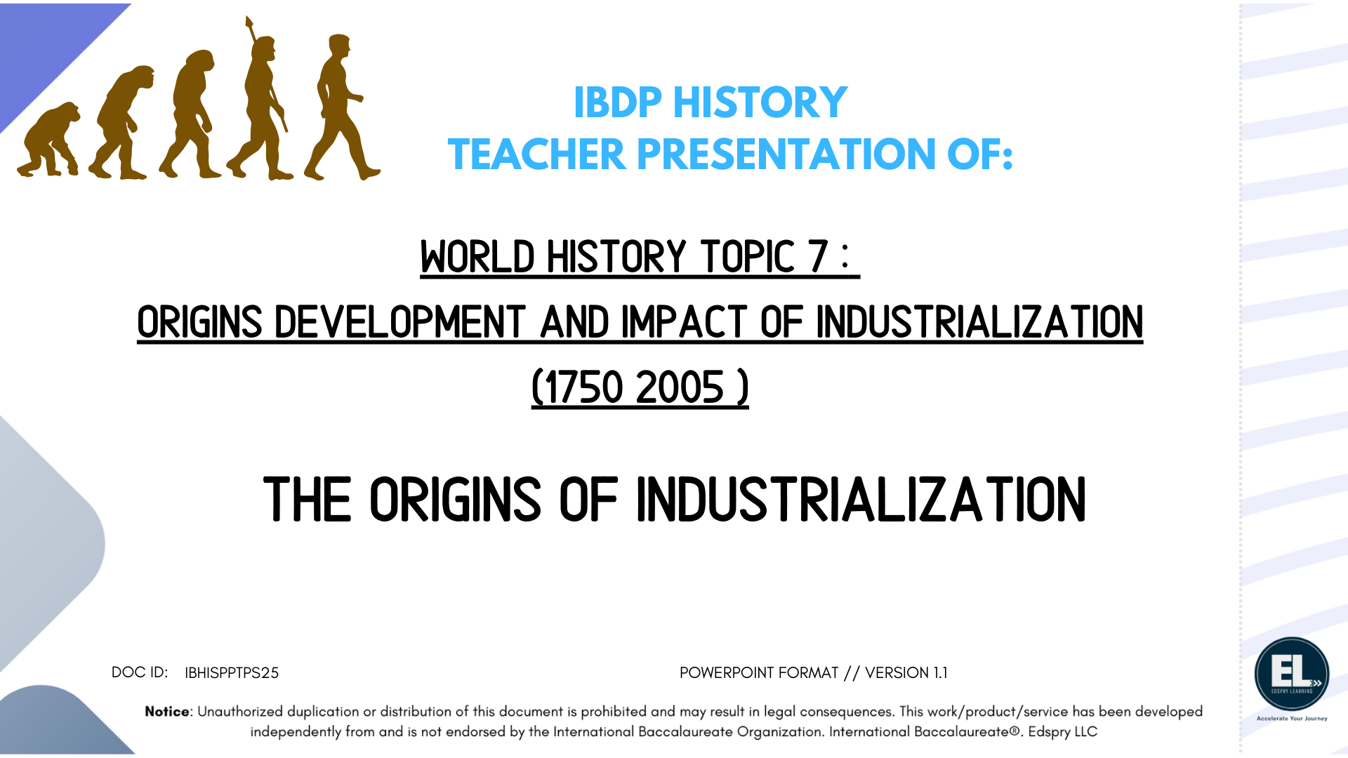 HIST The Origins of Industrialization - Powerpoint