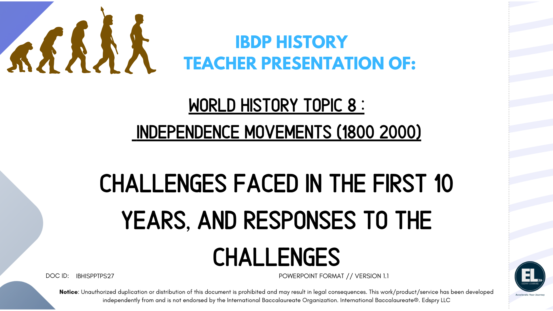 HIST Challenges faced in the first 10 years, and responses to the challenges - Powerpoint
