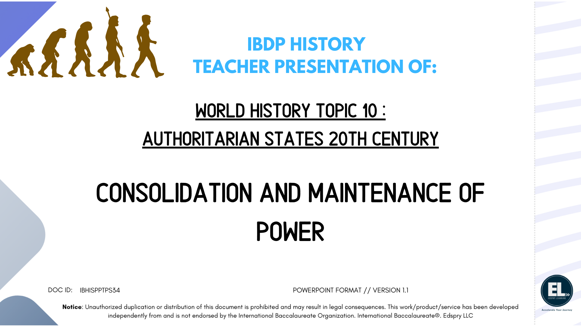 HIST Consolidation and Maintenance of Power - PowerPoint