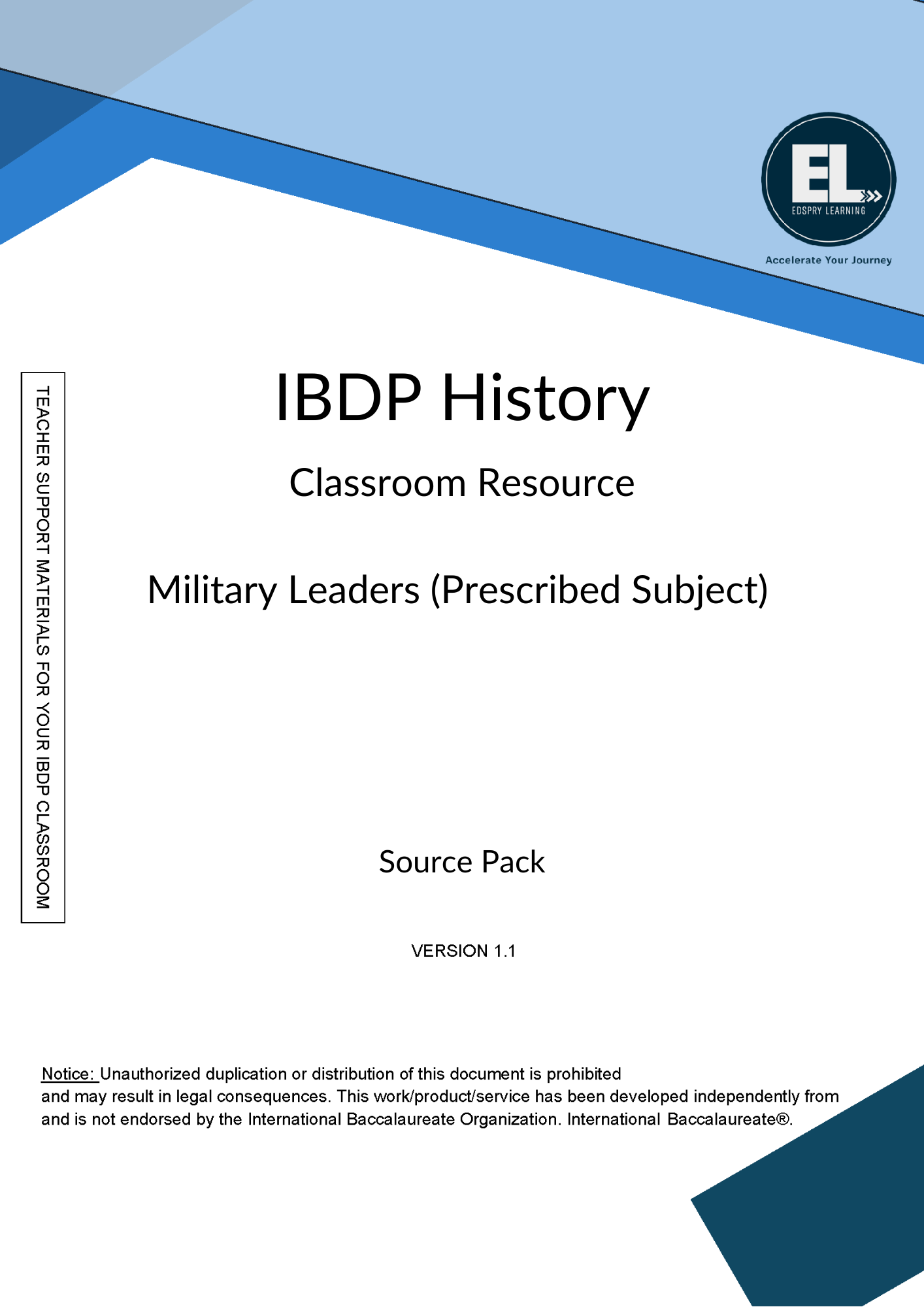HIST Military Leaders (Prescribed Subject) - Source Pack
