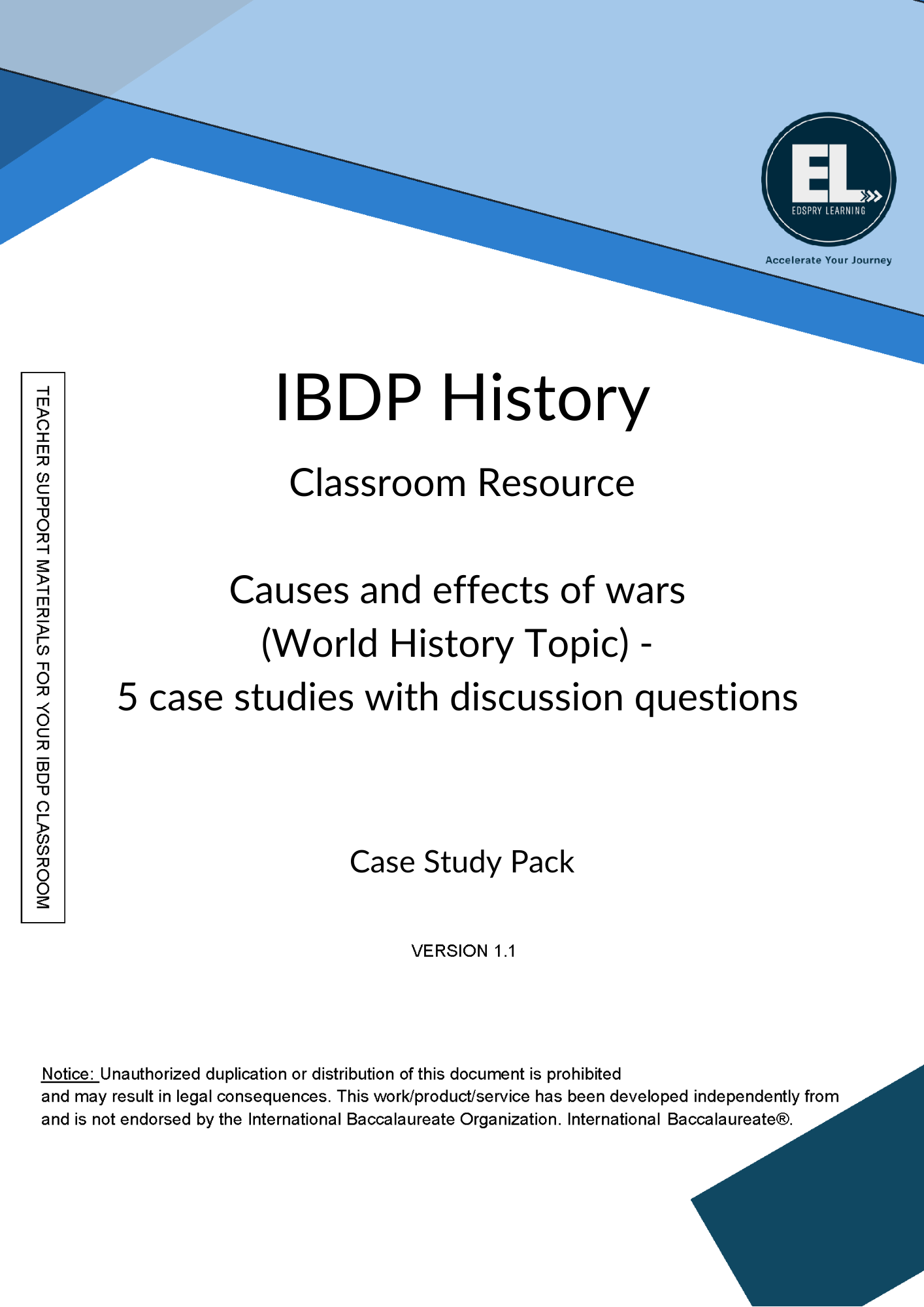 Causes and effects of wars  (World History Topic) - 5 case studies with discussion questions