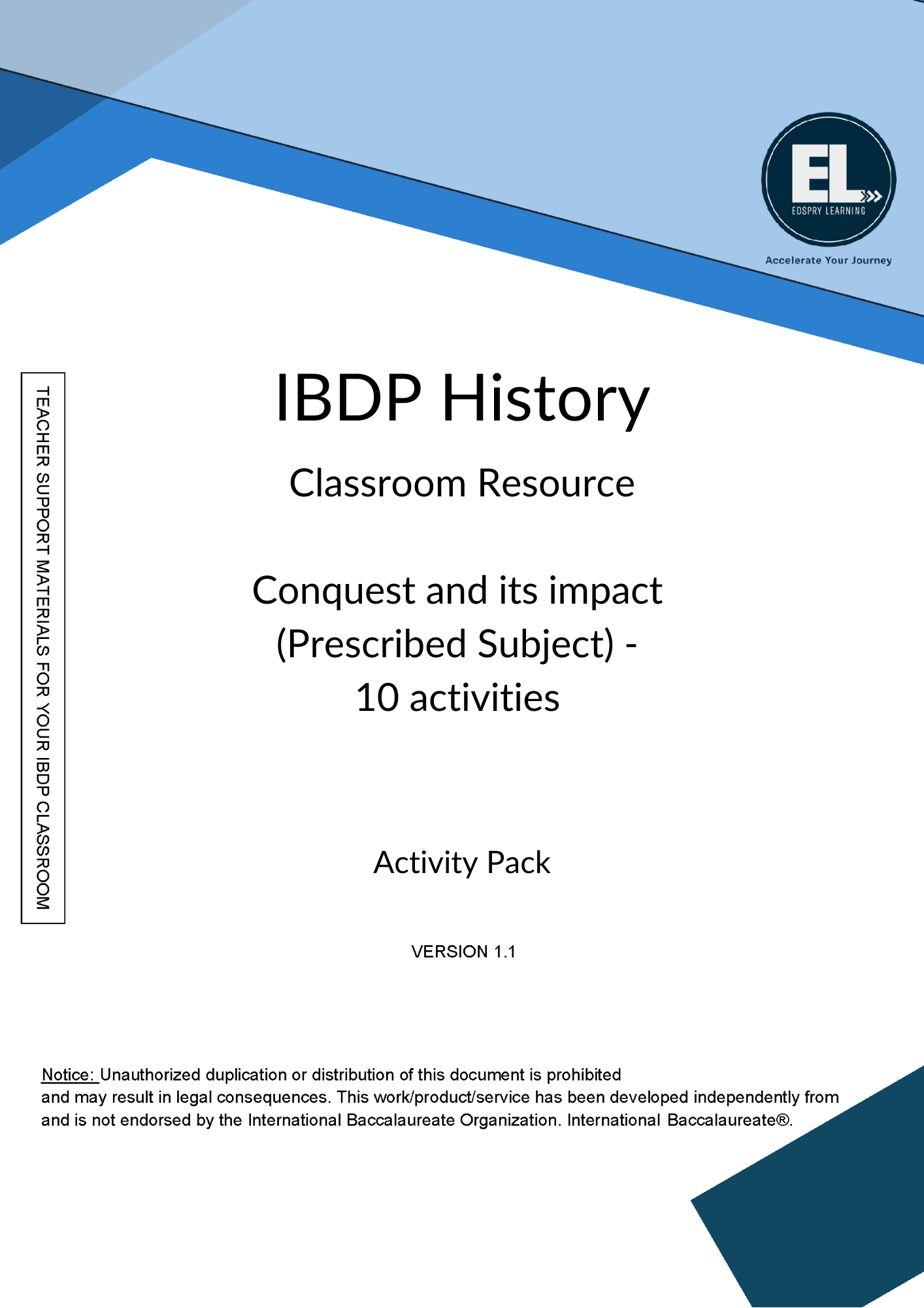 HIST Conquest and its impact (Prescribed Subject) - Pack of 10 activities