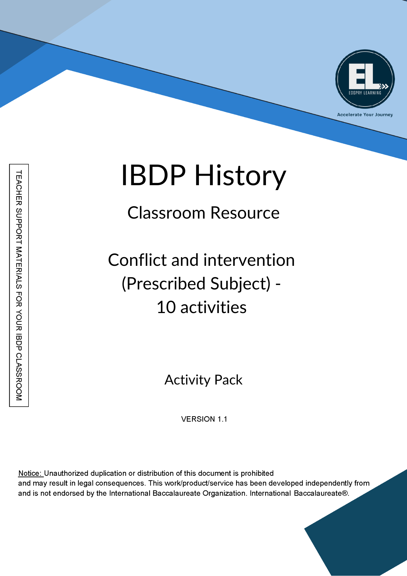 HIST Conflict and intervention (Prescribed Subject) - Pack of 10 activities