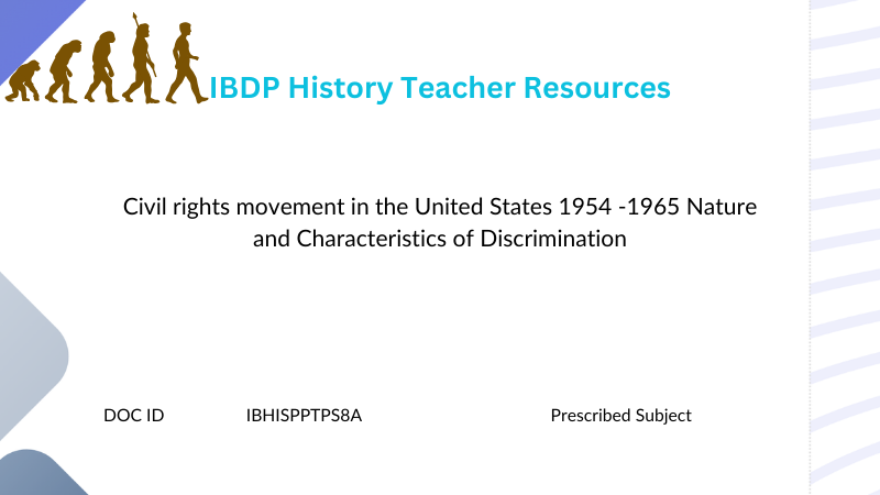 Civil rights movement in the United States 1954 -1965 Nature and Characteristics of Discrimination - Powerpoint