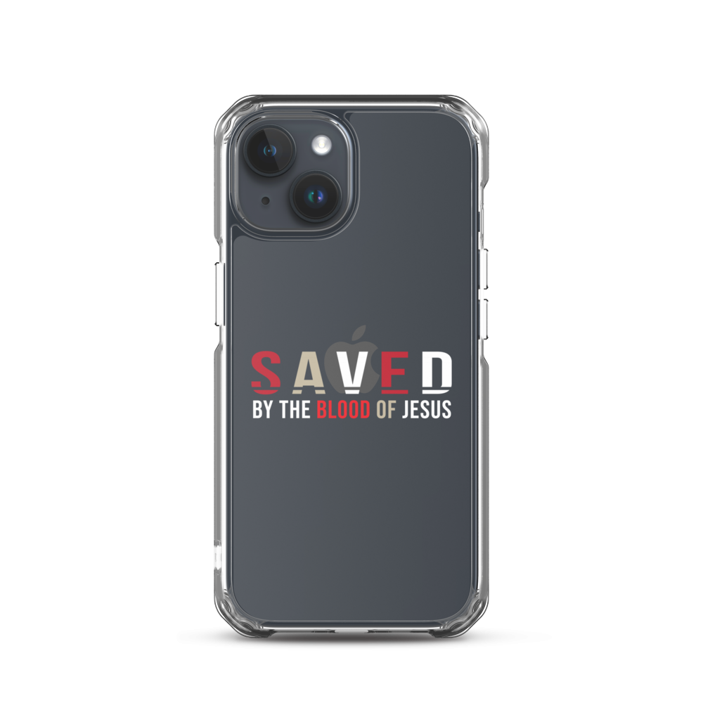 Clear Case for iPhone® - Saved By the Blood of Jesus