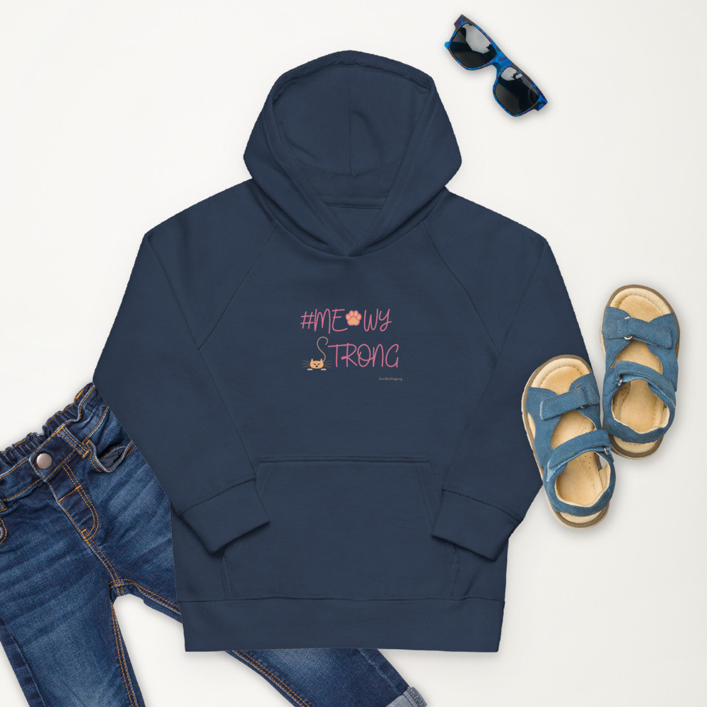 Meowy Strong. Kids Organic Cotton Hoodie