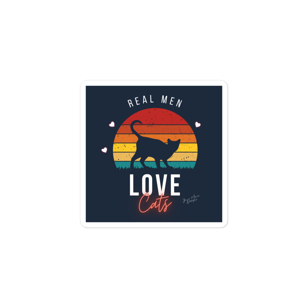 Real Men Love Cats Sticker