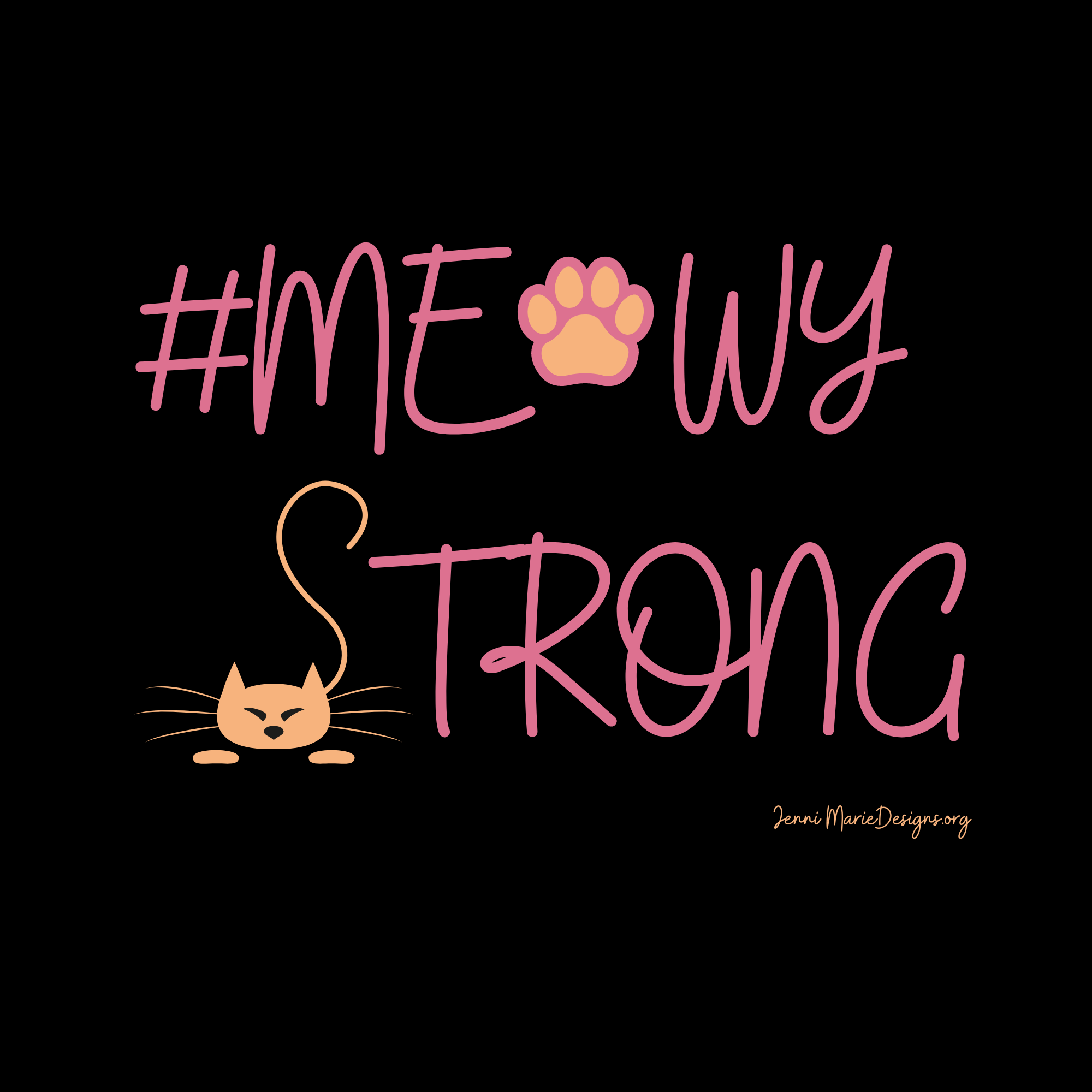 Meowy Strong 4"x4" Sticker