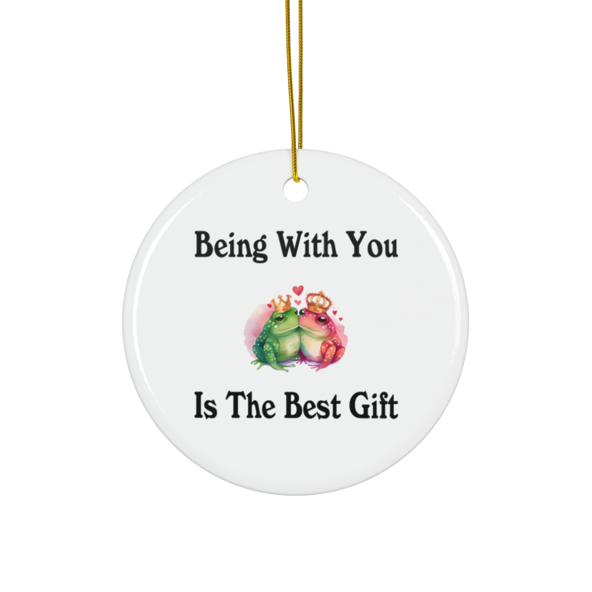 Being With You Is The Best Gift Frogs Couple Ornament