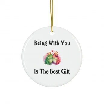 Being With You Is The Best Gift Frogs Couple Ornament
