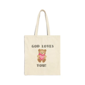 God Loves You Bear Tote Bag