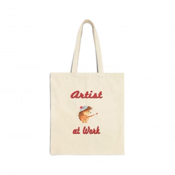Artist At Work Hedgehog Tote Bag