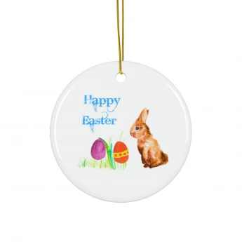 Happy Easter Bunny Ornament