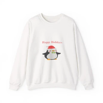 Happy Holidays Penguin Sweatshirt Christmas Sweatshirt