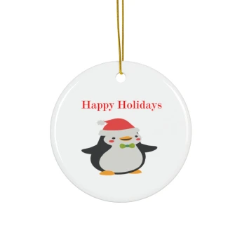 Happy Holidays Penguin Ornament Christmas Ornament