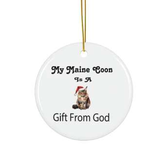 My Maine Coon Is A Gift From God Cat Ornament Christmas Ornament