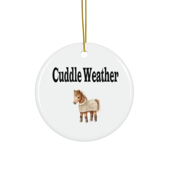 Cuddle Weather Horse Ornament