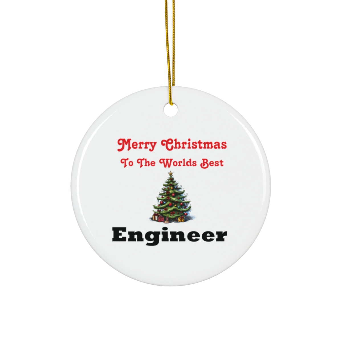 Merry Christmas Engineer Ornament Christmas Ornament