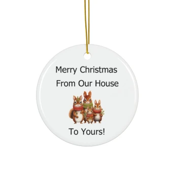 Merry Christmas From Our House To Yours Family Animals Ornament Christmas Ornament