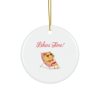 Bikini Time Dog Summer Ornament