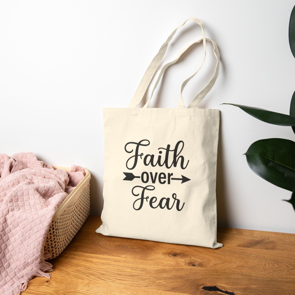 Faith Over Fear Tote Bag 