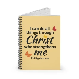 Philippians 4:13 Scripture Spiral Notebook 