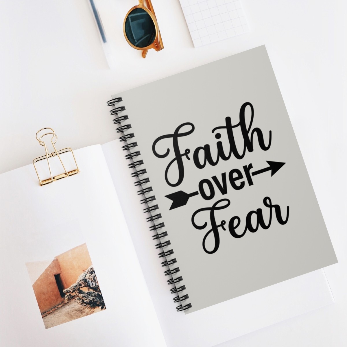 Faith Over Fear Spiral Notebook