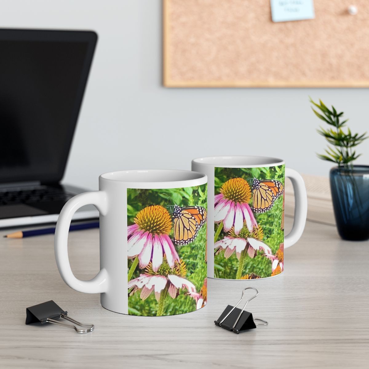 Monarch Butterfly Photograph Mug - Double sided