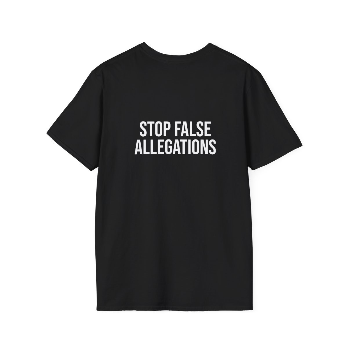 DTG STOP FALSE ALLEGATIONS Unisex Softstyle T-Shirt