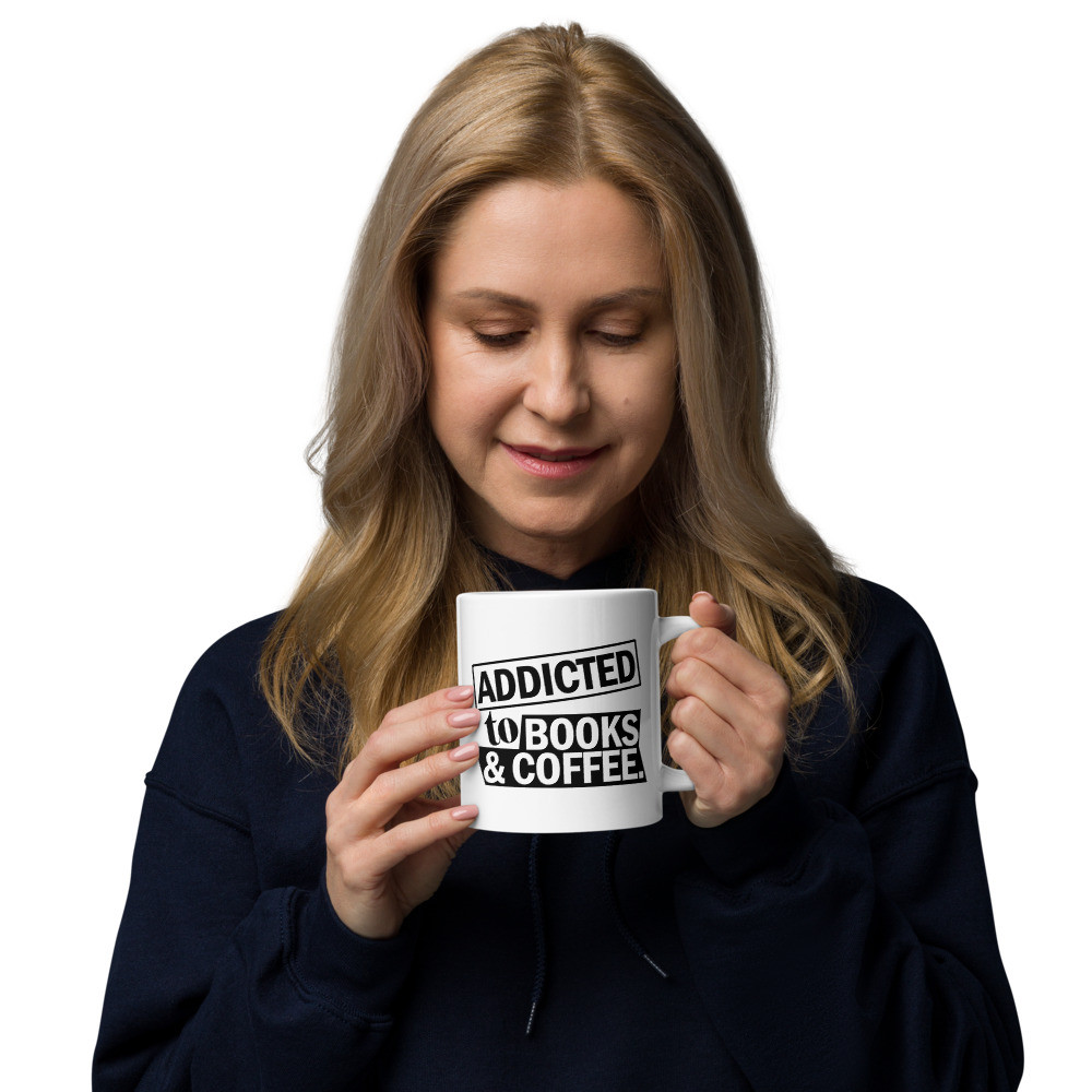 Addicted To Books and Coffee Glossy Mug