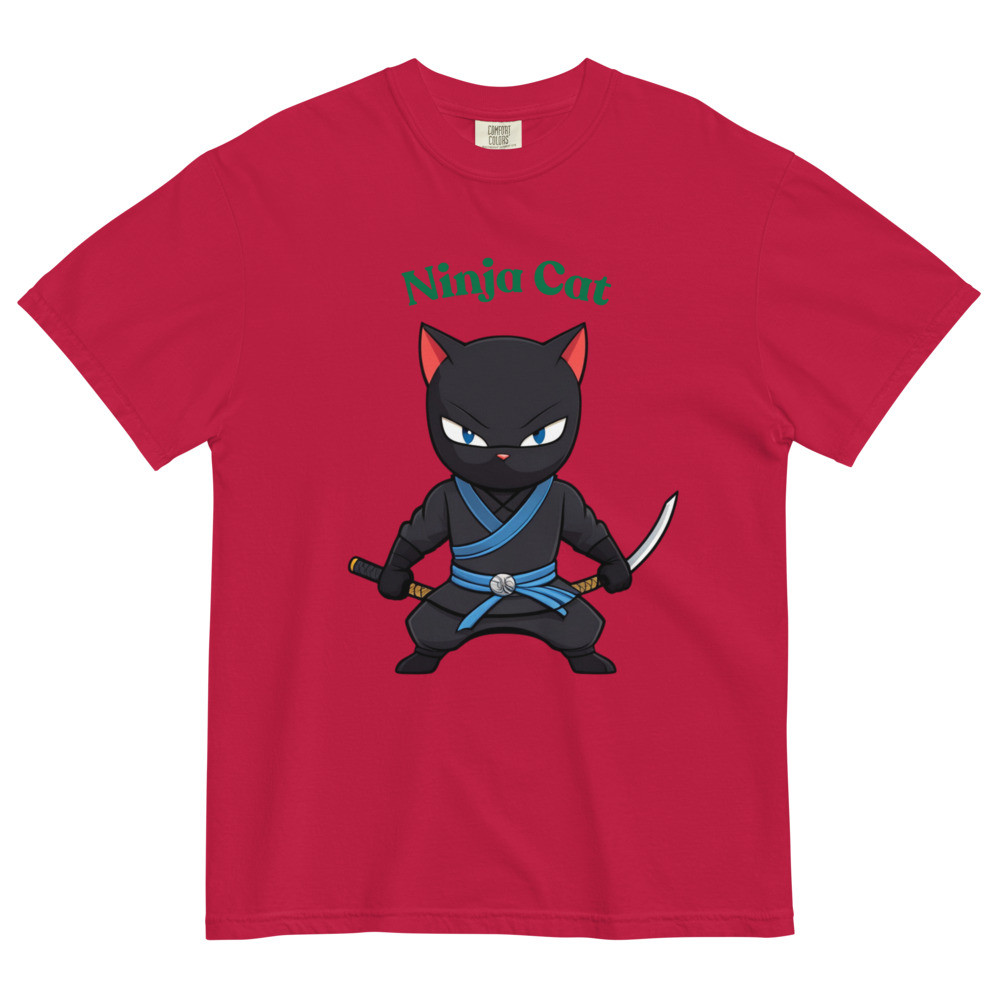 Ninja Cat Unisex Heavyweight T-Shirt