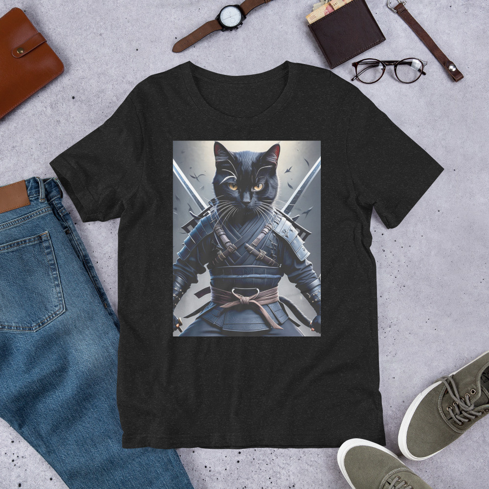 Fighting Ninja Cat T-shirt